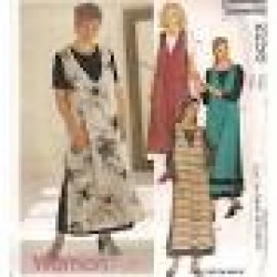 2256 MCC SS-LS LONG V-DRESS, JUMPER PATTERN 18W-22W